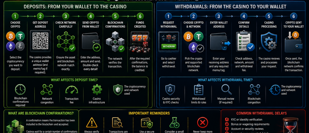 💸 How Crypto Casino Deposits and Withdrawals Work